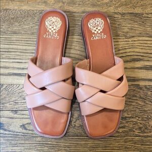 Vince Camuto Women's Tan Slide Sandals